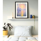 Cuadro Dormitorio Living Claude Monet Bruma De Lavanda Arte Marco Negro