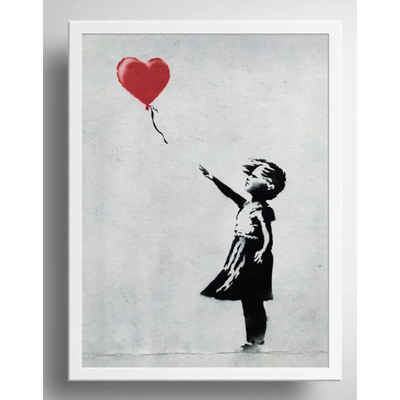 Cuadro Niña Con Globo Banksy Arte Urbano Callejera Decora