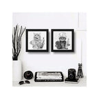 Set 2 Cuadros Gato Baño Blanco Y Negro Mascotas Decoracion