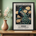 Cuadro Pavo Real Botanico William Morris Floral Ave Flores 2 Marco Negro