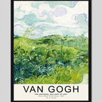 Cuadro Van Gogh Green Campos Obra Arte Decoracion Marco Negro