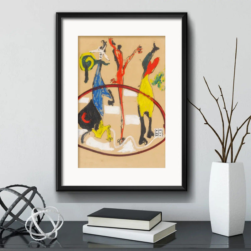 Cuadro Jackson Pollock Comp Pouring Abstracto Con Paspartú Marco Negro