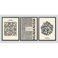 Set 3 Cuadros Keith Haring Humanism Obra Mural Street Art Marco Negro