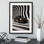 Cuadro Porsche 911 Negro Modelo Auto Arte Decoracion Marco Negro