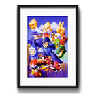 Cuadro Mega Man Juego Game Geek Decoracion Con Paspartú Marco Negro