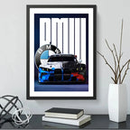 Cuadro Bmw M4 Csl Competition Coupé Auto Modelo Decoracion Marco Negro