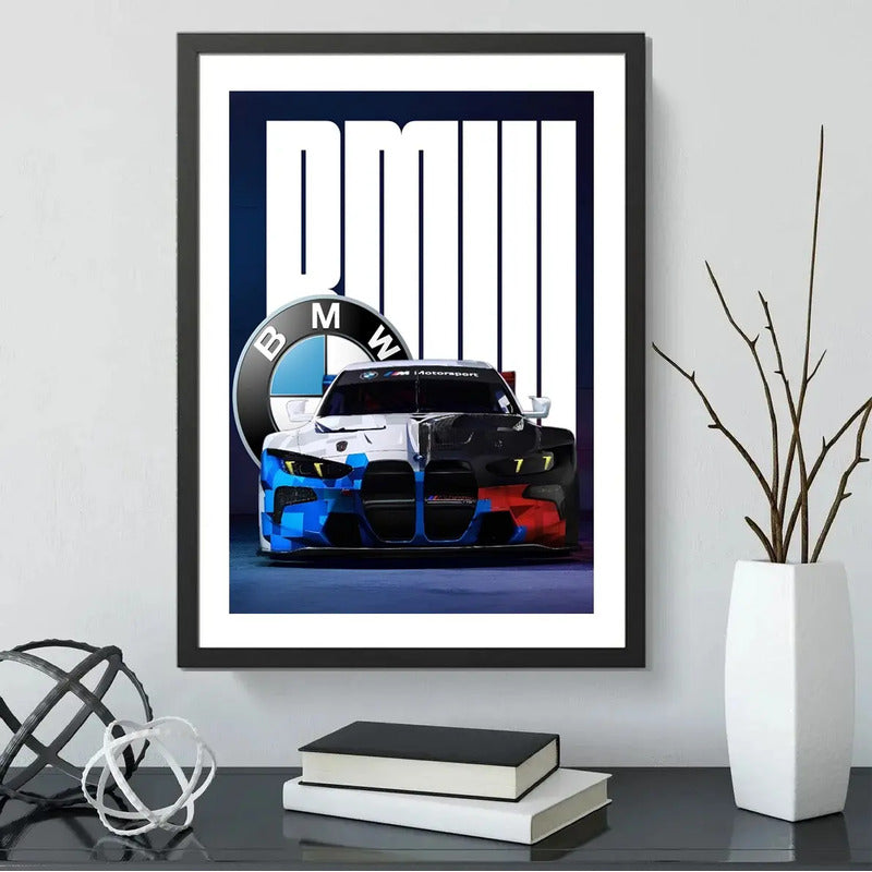 Cuadro Bmw M4 Csl Competition Coupé Auto Modelo Decoracion Marco Negro