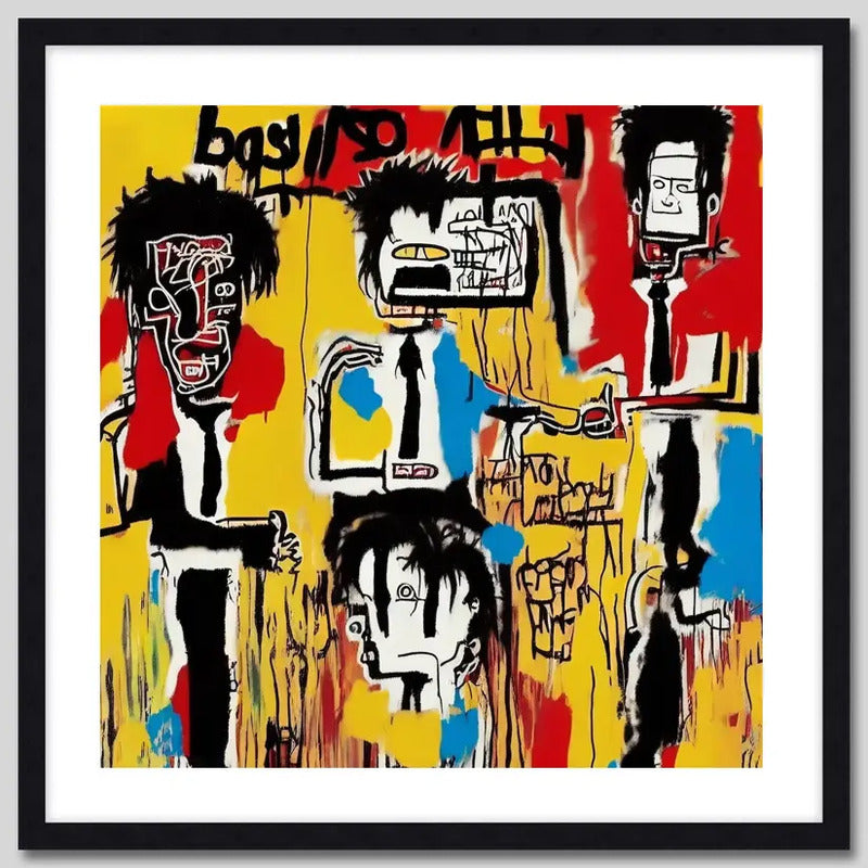 Cuadro Banksy Pulp Fiction Pelicula Arte Decoracion 33x33cm Marco Negro