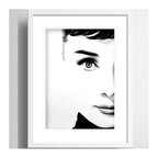 Cuadro Audrey Hepburn Retro Cine Hollywood Con Paspartu