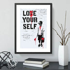 Cuadro Banksy Lose Yourself Arte Urbano Decoracion Moderna Marco Negro