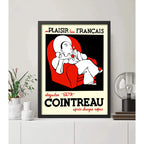 Cuadro Cointreau Licor Naranja Retro Bebida Cocina Bar Pub Marco Negro