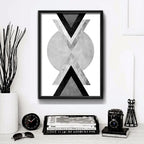 Cuadro Geometrico Abstracto Escandinavo Moderno Decoracion