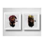 Set 2 Cuadros Tupac Notorious Big Rap Musica Decoracion