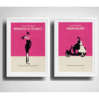 Set 2 Cuadros Audrey Hepburn Minimalista Pop Art Peliculas