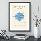 Cuadro Andy Warhol Sunset Pop Art Decoracion Moderna Marco Negro