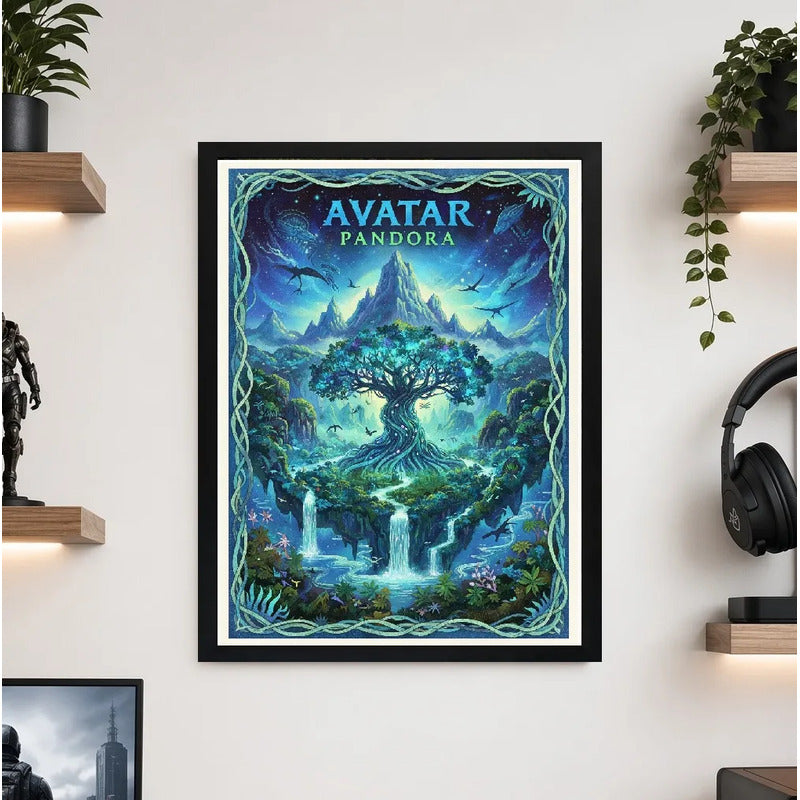 Cuadro Avatar Pelicula Cinema Frontiers Of Pandora Arte Marco Negro