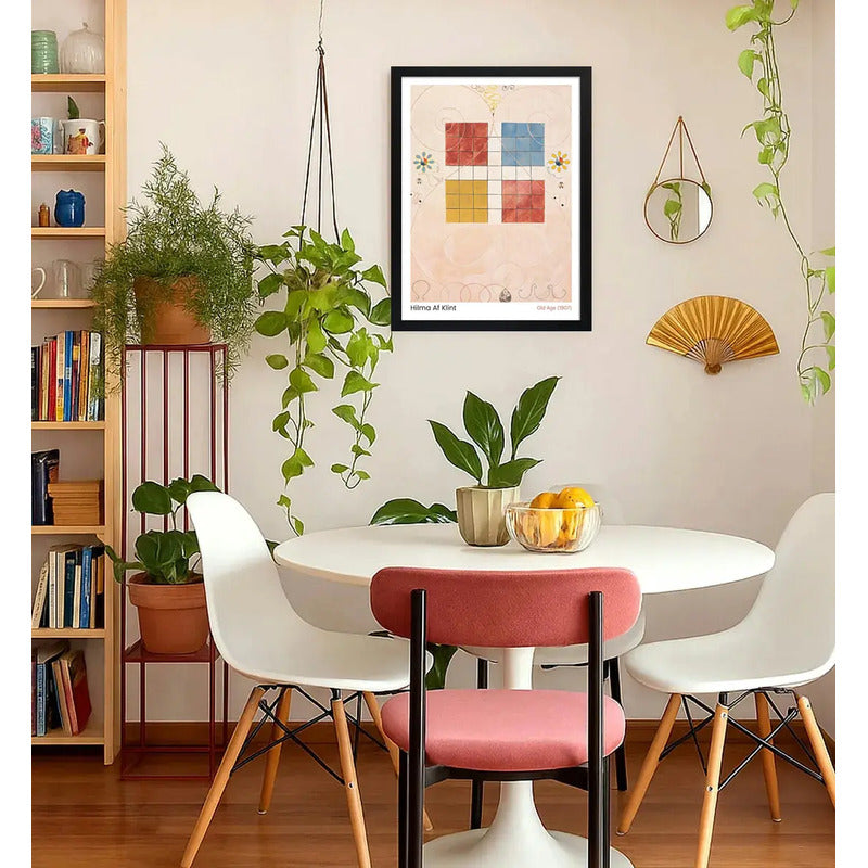 Cuadro Dormitorio Living Hilma Klint Arte Vejez N. 10 Museo Marco Negro
