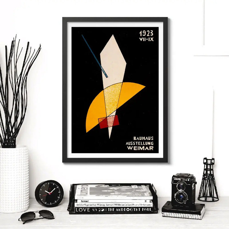 Cuadro Bauhaus Exposición Arte Exhibition Art Poster Afiche Bauhaus 20 Marco Negro