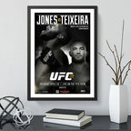 Cuadro Ufc Fight Peleas Famosas Retro Mma Deporte Coleccion Ufc 172 Jon Jones Vs Glover Teixeira Negro