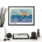 Cuadro Raoul Dufy Pintura Fauvismo Abstracto Arte Decoracion Au Port Marco Negro