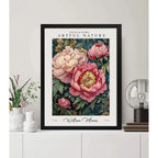 Cuadro Peonías Elegantes William Morris Botanico Flores Flores Elegantes De William Morris 1 Marco Negro