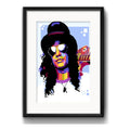 Cuadro Slash Pop Art Guns N Roses Decoracion Con Paspartú Marco Negro