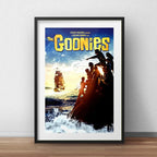 Cuadro Los Goonies Steven Spielberg Pelicula Con Paspartú B2 Marco Negro
