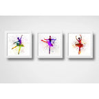 Set 3 Cuadros Ballet Pop Art Bailarína Deportes Decoracion
