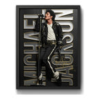 Cuadro Michael Jackson Efecto 3d Musica Pop Rock Arte Marco Negro