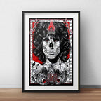 Cuadro Jim Morrison Tattoo The Doors Decoracion Con Paspartú Marco Negro