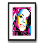 Cuadro Mariah Carey Pop Art Musica Decoracion Con Paspartú Marco Negro