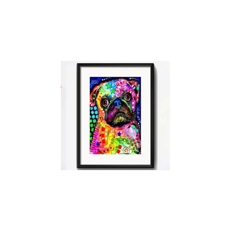 Cuadro Perro Pop Art Todas Las Razas Decoracion Con Paspartú