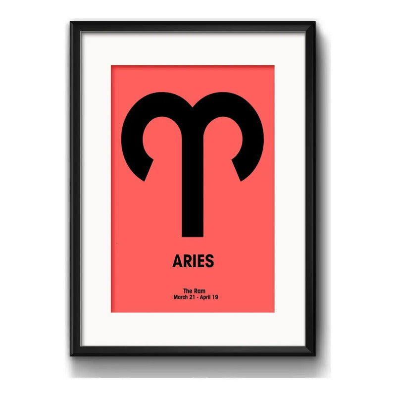 Cuadro Aries Signo Zodiaco Astrologia Arte Con Paspartú
