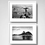 Set 2 Cuadros Rio De Janeiro Cristo Redentor Brasil Paspartú