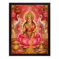 Cuadro Lakshmi La Diosa De La Riqueza India Hindu Arte Zen Marco Negro