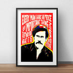 Cuadro Pablo Escobar Frase Pop Art Decoracion Con Paspartú