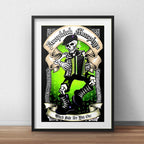 Cuadro Dropkick Murphys Punk Rock Hardcore Con Paspartú Marco Negro