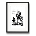 Cuadro Pablo Picasso Don Quijote 53x43cm Con Paspartú Marco Negro