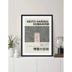 Cuadro Keith Haring Humanism Arte Obra Pintor Decoracion Marco Negro