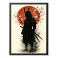 Cuadro Samurai Kabuto Arte Japonés Oriental Anime Decoracion Marco Negro