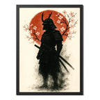 Cuadro Samurai Kabuto Arte Japonés Oriental Anime Decoracion Marco Negro
