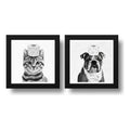 Set 2 Cuadros Perro Gato Baño Mascotas Pet Arte Decoracion
