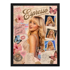 Cuadro Sabrina Carpenter Short N' Sweet Album Musica Pop Marco Negro