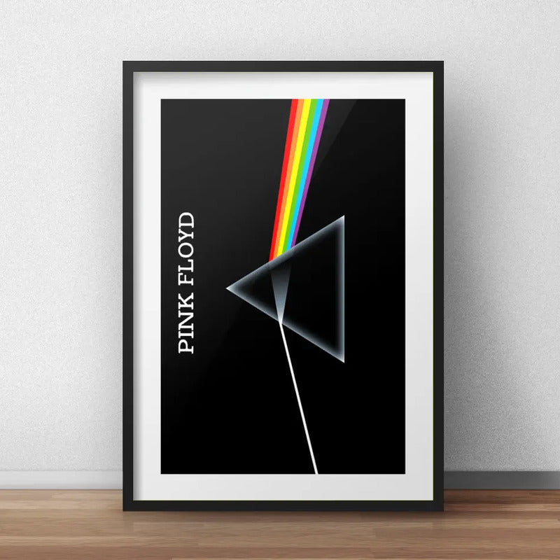 Cuadro Pink Floyd Rock Musica Decoracion Con Paspartú Marco Negro