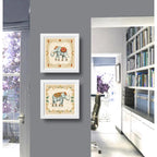 Set 2 Cuadros Elefante India Hindu Arte Decoracion