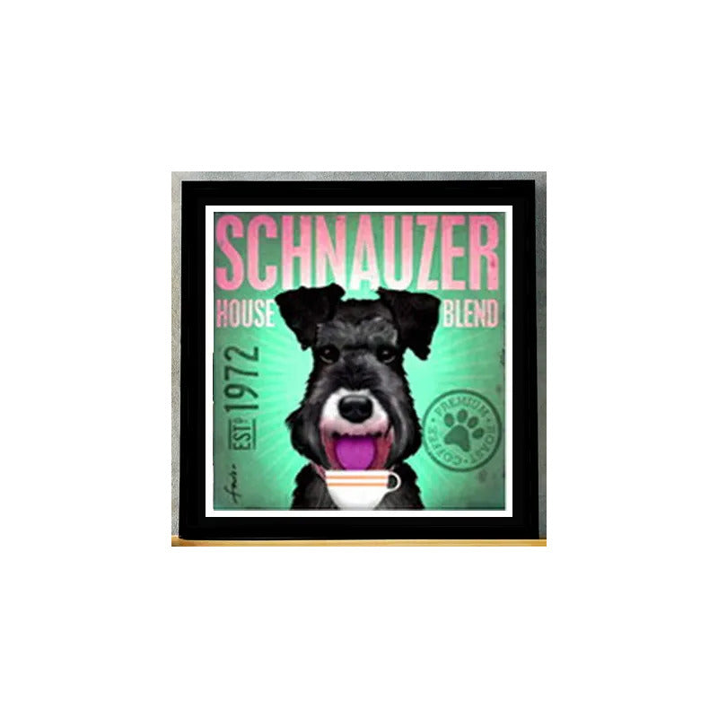 Cuadro Perro Cafe Pop Art Todas Razas Mascota Pet Decoracion
