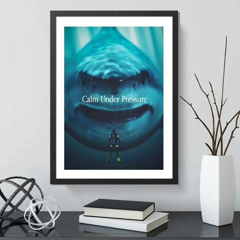 Cuadro Calm Under Pressure Frase Motivacional Coach Personal Marco Negro