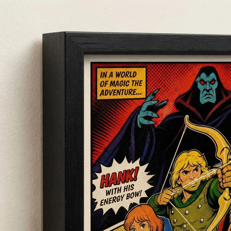 Cuadro Dungeons & Dragons Serie Iconica 80s Comics Retro Marco Negro