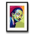 Cuadro Salvador Dali Pop Art Pintor Decoracion Con Paspartú Marco Negro