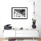 Cuadro Rio De Janeiro Blanco Y Negro B6 53x43cm Con Paspartú Arcos Da Lapa Con Marco Negro